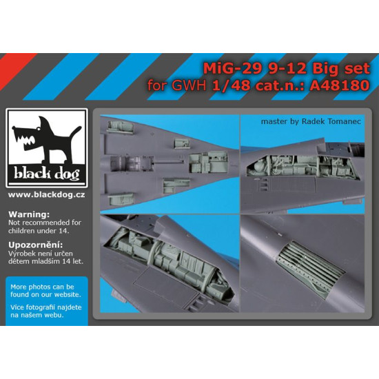 Black Dog A48180 1/48 Mig-29 9-12 Big set for G.W.H