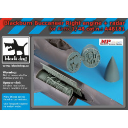 Black Dog A48181 1/48 Blackburn Buccaneer right engine+radar for Airfix