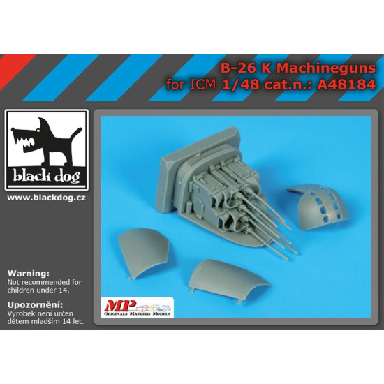 Black Dog A48184 1/48 B-26 K machineguns for ICM