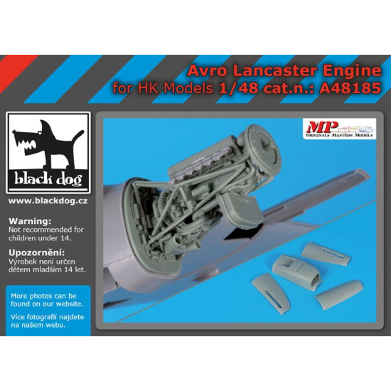 Black Dog A48185 1/48 Avro Lancaster engine for HK Models Black Dog A48185 1/48 Avro Lancaster engine for HK Models
