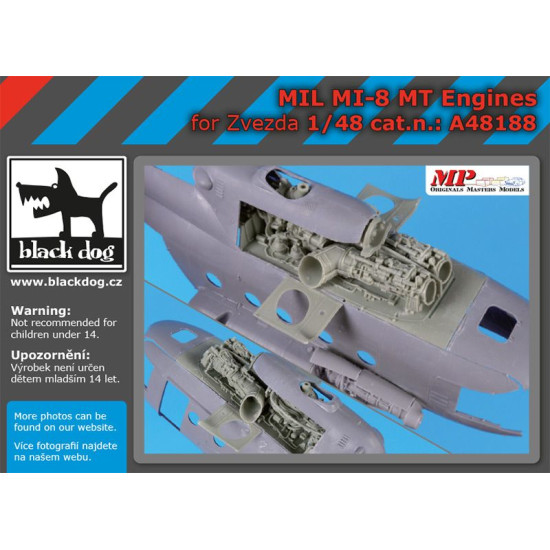 Black Dog A48188 1/48 Mil Mi 8 MT engines for Zvezda