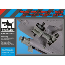 Black Dog A48192 1/48 Mirage 2000 cannons +radar for Kinetic