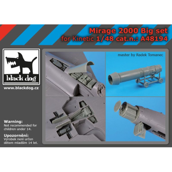 Black Dog A48194 1/48 Mirage 2000 big set for Kinetic