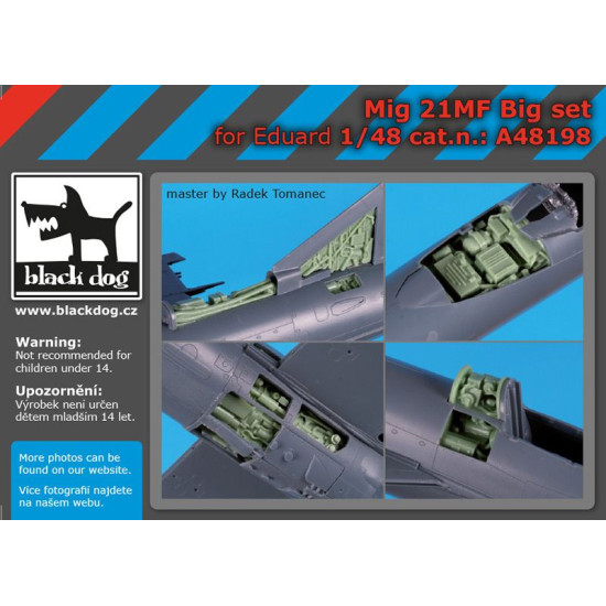 Black Dog A48198 1/48 Mig 21 MF big set for Eduard