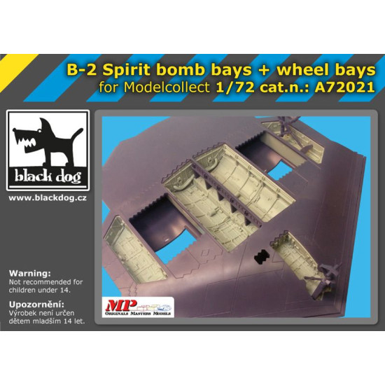 Black Dog A72021 1/72 B-2 Spirit bomb bay+wheel bays for Modelcollect