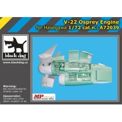 Black Dog A72039 1/72 V-22 Osprey engine for Hasegawa