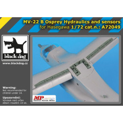 Black Dog A72049 1/72 MV- 22B Osprey Hydraulics and sensors for Hasegawa