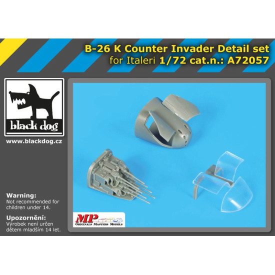 Black Dog A72057 1/72 B-26 K Counter Invader detail set for Italeri