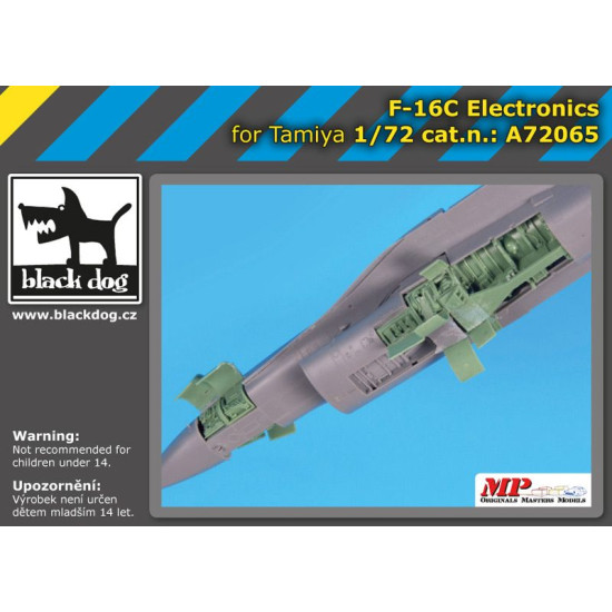 Black Dog A72065 1/72 F-16 C electronics for Tamiya