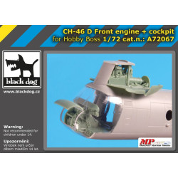 Black Dog A72067 1/72 Ch-46 D front engine+cocpit for Hooby Boss