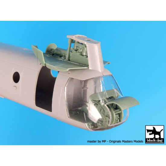 Black Dog A72067 1/72 Ch-46 D front engine+cocpit for Hooby Boss