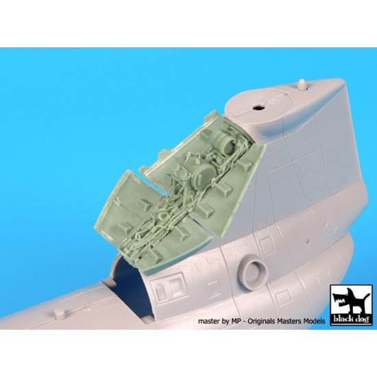 Black Dog A72068 1/72 Ch-46 D rear engine for Hooby Boss