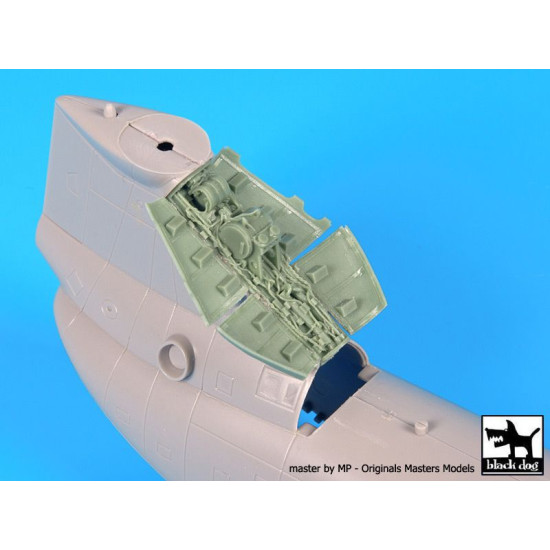 Black Dog A72068 1/72 Ch-46 D rear engine for Hooby Boss