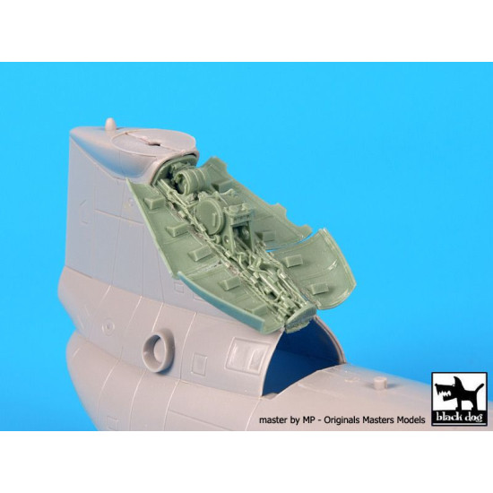 Black Dog A72068 1/72 Ch-46 D rear engine for Hooby Boss