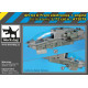 Black Dog A72079 1/72 AH-64 D Front electronics + engine for Academy