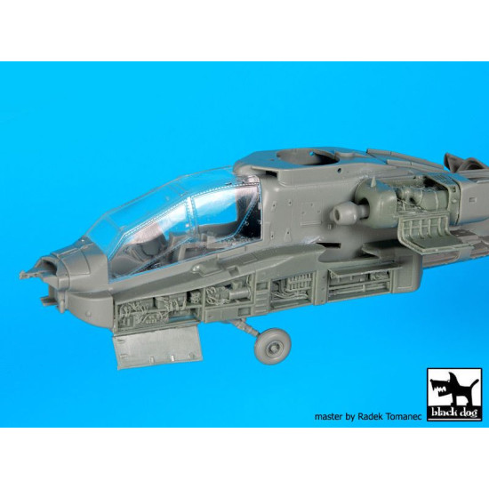 Black Dog A72079 1/72 AH-64 D Front electronics + engine for Academy