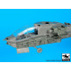 Black Dog A72079 1/72 AH-64 D Front electronics + engine for Academy