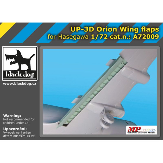 Black Dog A7209 1/72 UP-3 D Orion wing flaps for Hasegawa