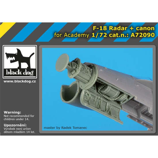 Black Dog A72090 1/72 F-18 radar+canon for Academy