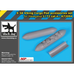 Black Dog A72094 1/72 S 3 A Viking cargo POD accessories set for Hasegawa