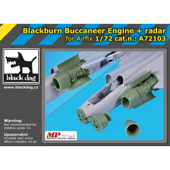 Black Dog A72103 1/72 Blackburn Buccaneer engine +radar for Airfix Black Dog A72103 1/72 Blackburn Buccaneer engine +radar for Airfix