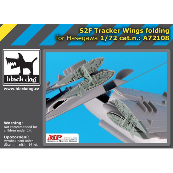 Black Dog A72108 1/72 S2F Tracker wings folding for Hasegawa