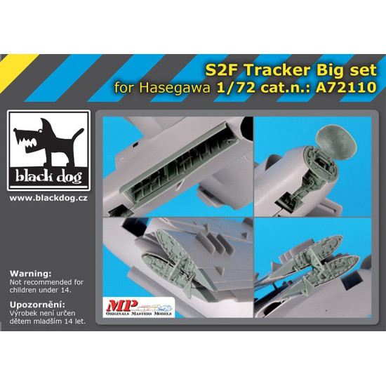 Black Dog A72110 1/72 S2F Tracker Big set for Hasegawa