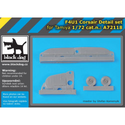 Black Dog A72118 1/72 F4U1 Corsair detail set for Tamiya
