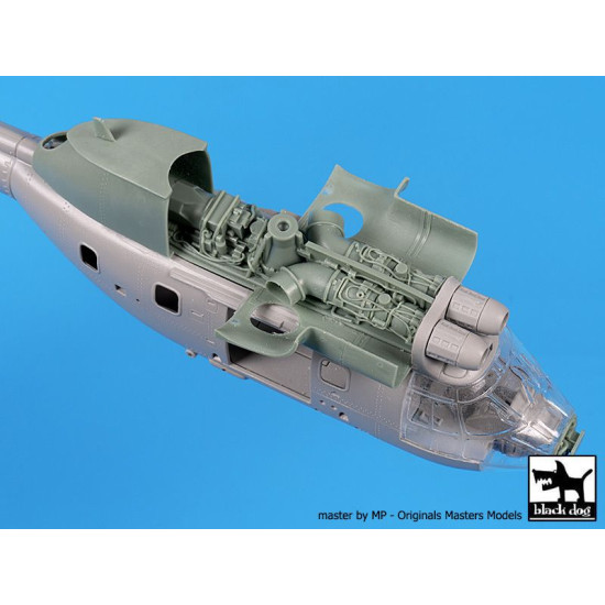 Black Dog A72119 1/72 AS 332 Super Puma engine + radar for Italeri