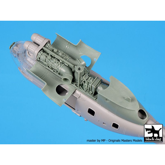 Black Dog A72119 1/72 AS 332 Super Puma engine + radar for Italeri