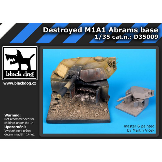 Black Dog D35009 1/35 Destroyed M1A1 Abrams base