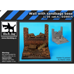 Black Dog D35014 1/35 Wall with sand bags base