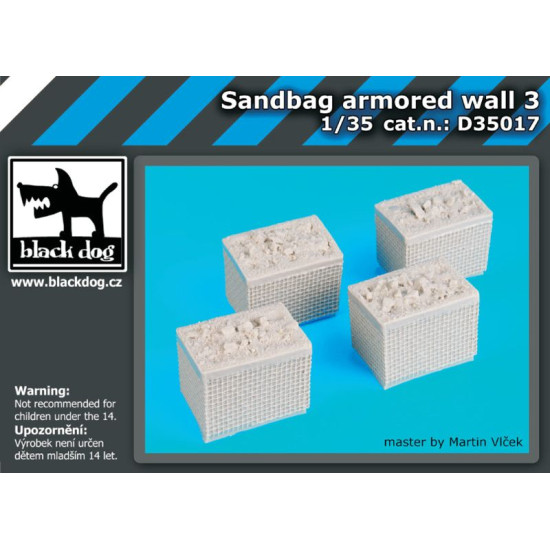 Black Dog D35017 1/35 Sandbag armored wall 3