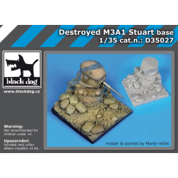 Black Dog D35027 1/35 Destroyed M3A1 Stuart base