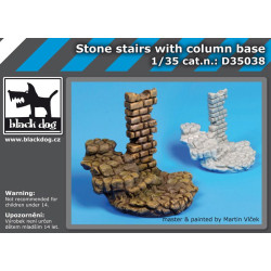 Black Dog D35038 1/35 Stone stairs with column base