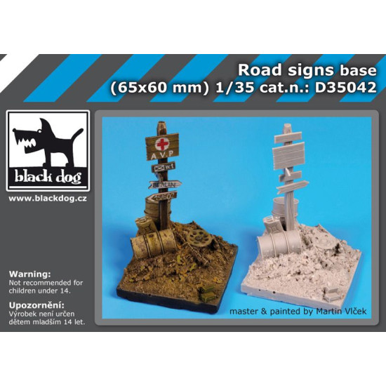Black Dog D35042 1/35 Road signs base Black Dog D35042 1/35 Road signs base