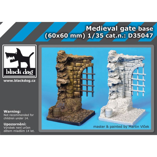 Black Dog D35047 1/35 Medieval gate base