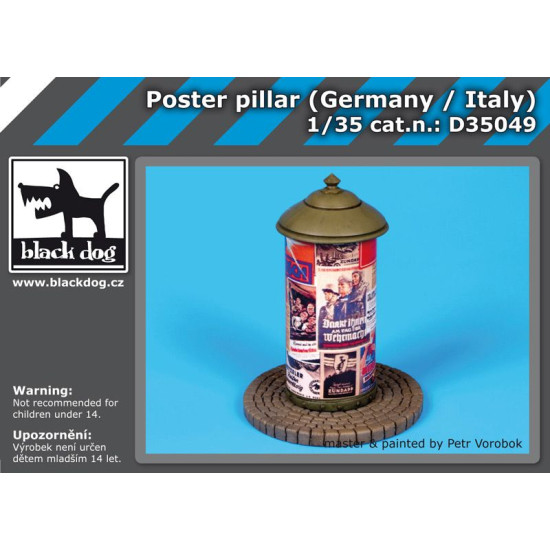 Black Dog D35049 1/35 Poster pillar Germany-Italy