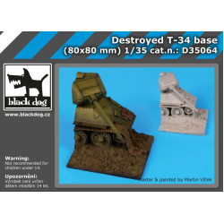 Black Dog D35064 1/35 Destroyed T 34 base