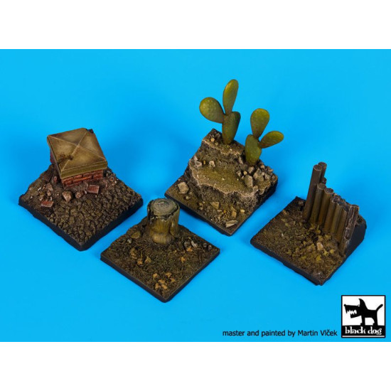 Black Dog D35069 1/35 Base 4 pieces Black Dog D35069 1/35 Base 4 pieces