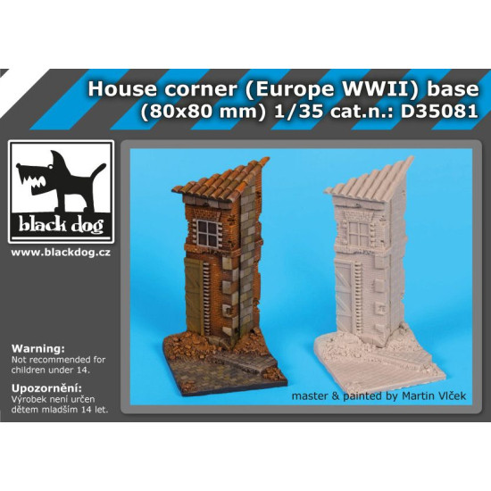 Black Dog D35081 1/35 House corner(Europe WW II)base