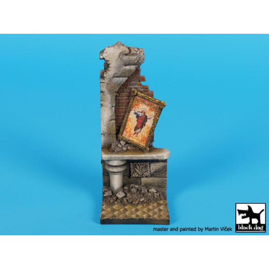 Black Dog D35090 1/35 Ruined housewith painting base Black Dog D35090 1/35 Ruined housewith painting base