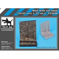 Black Dog D35098 1/35 Wall with rail base