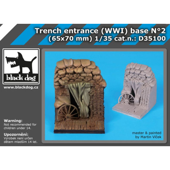 Black Dog D35100 1/35 Trench entrance WW I base