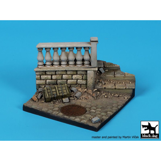 Black Dog D35124 1/35 Street with railing base