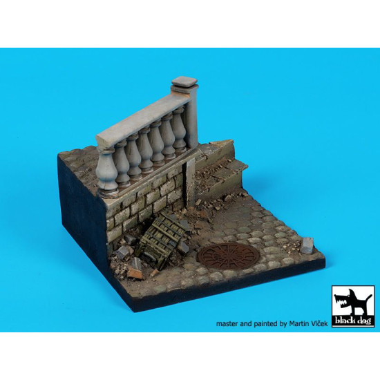 Black Dog D35124 1/35 Street with railing base