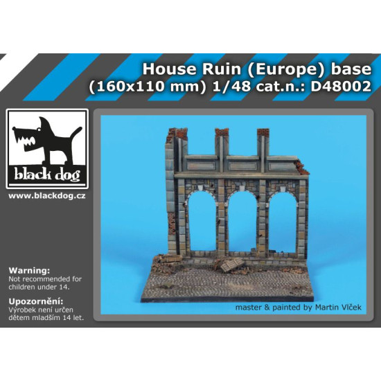 Black Dog D48002 1/48 House ruin (Europe) base