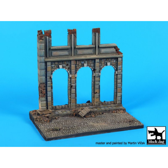 Black Dog D48002 1/48 House ruin (Europe) base
