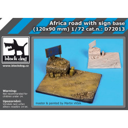 Black Dog D72013 1/72 Africa road with sign base