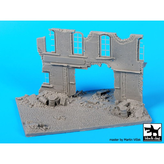 Black Dog D72014 1/72 Street with house ruin base